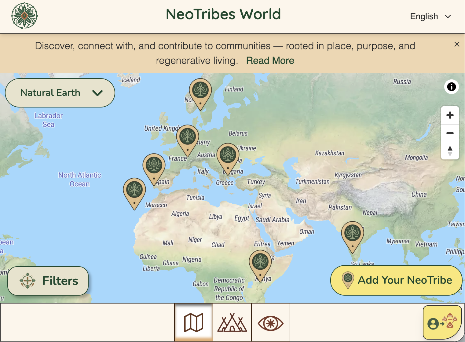 NeoTribes World — Living Network for Intentional Communities